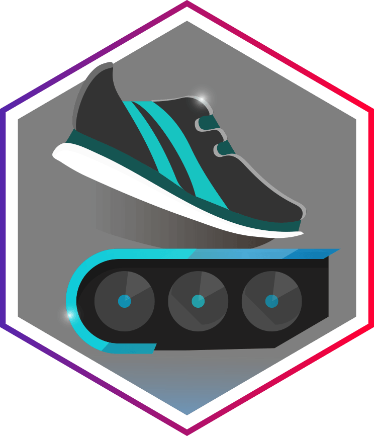 100-mal auf dem Laufband